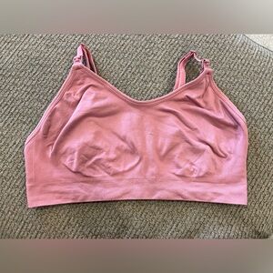 Motherhood Maternity Nursing Sports Bra Pink Large NWOT